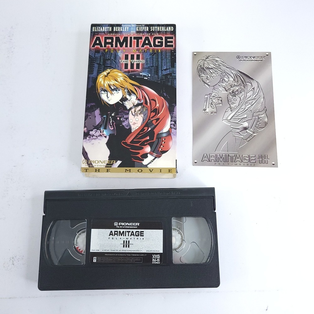Pioneer Armitage III Poly-Matrix VHS 1997 Anime Sci-Fi Berkley Includes Card